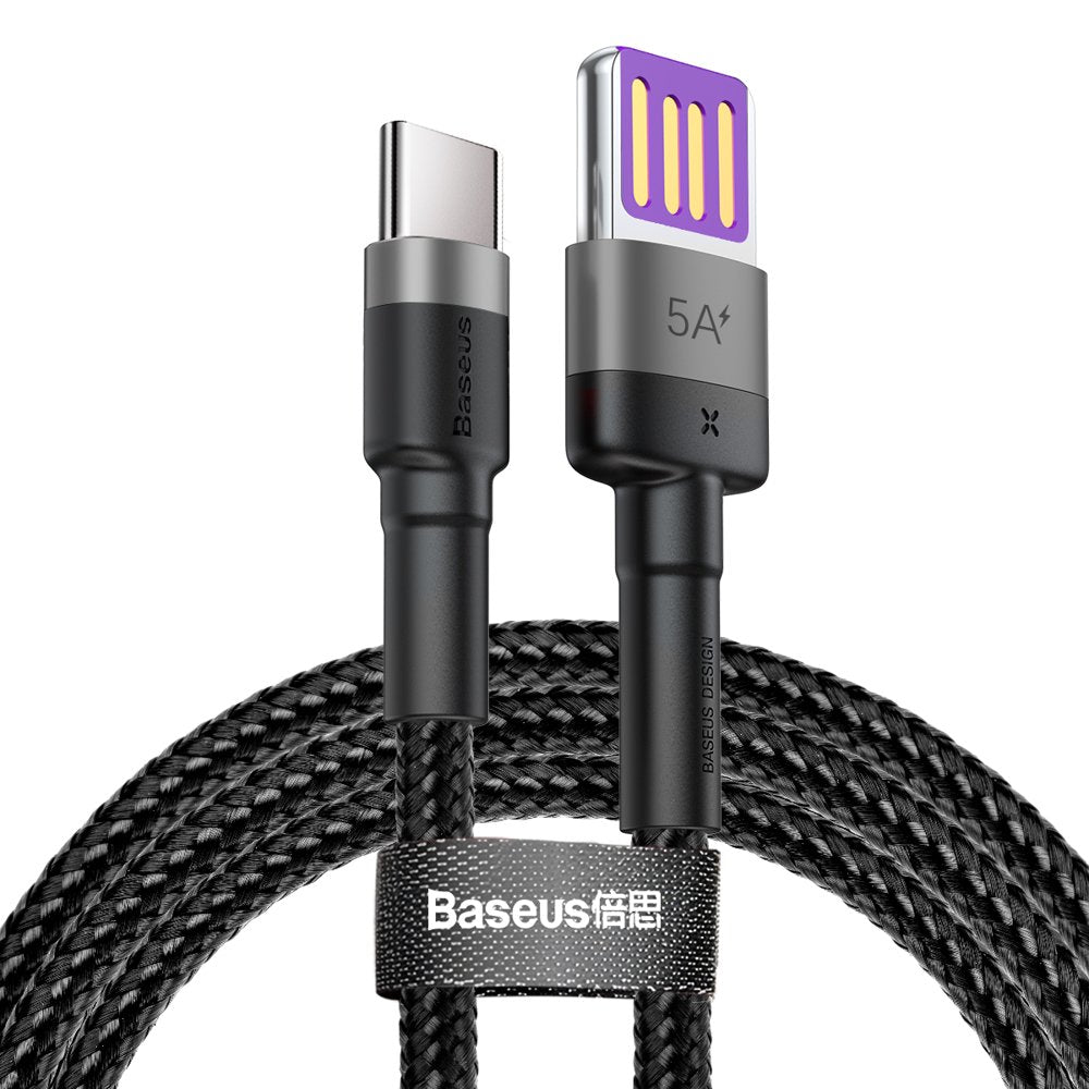 Baseus Cafule HW Cable Type - C 40W - Καλώδιο Γρήγορης Φόρτισης Type - C 1M - Black / Grey - CATKLF - PG1