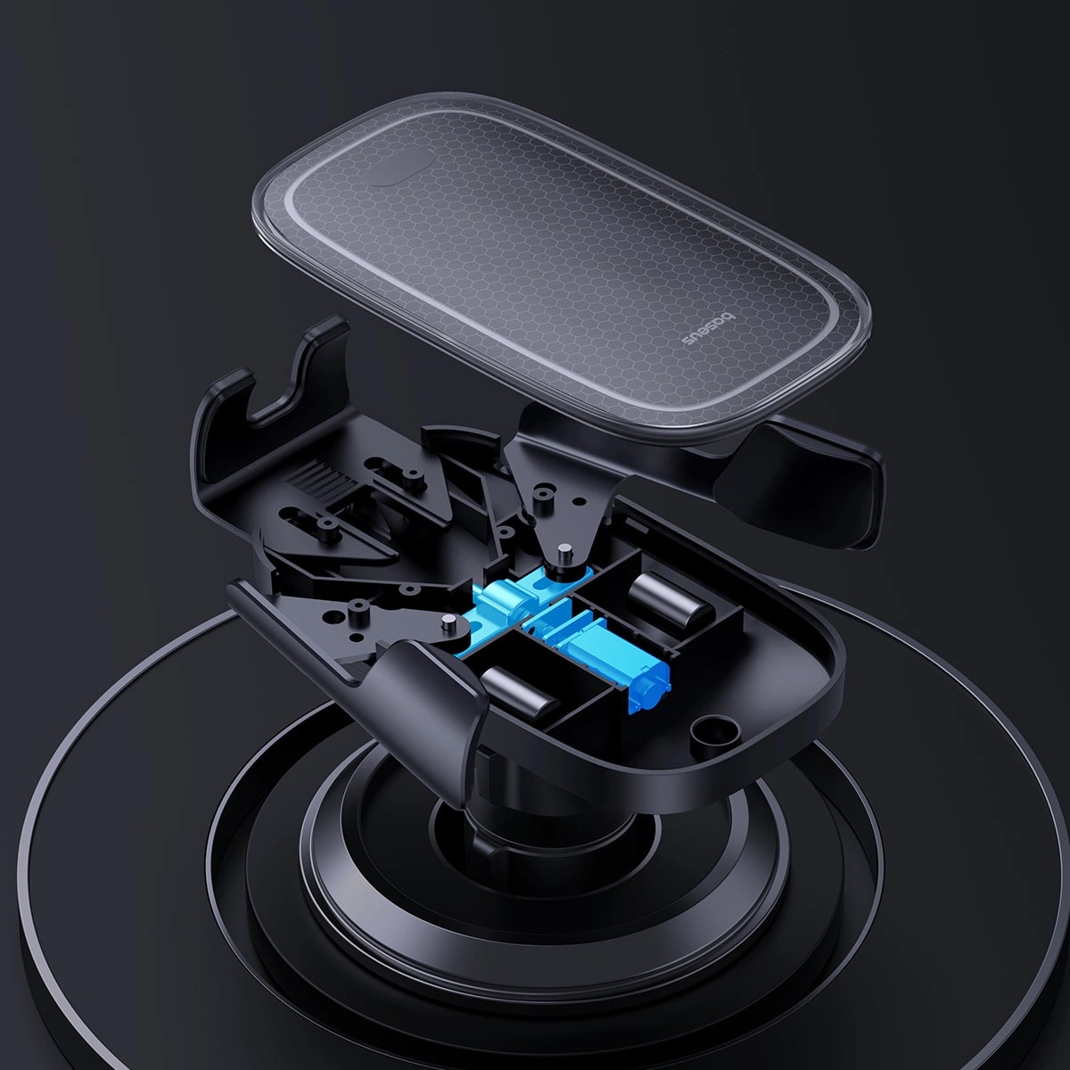Baseus Milky Way Pro Electric Bracket Universal Βάση Αυτοκινήτου Αεραγωγού με Ασύρματη Φόρτιση Qi Charge 15W - Black - BS - CM023