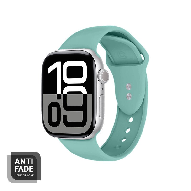 Crong Λουράκι Apple Watch 2/3/4/5/6/7/8/9/10/11 - SE (1/2/3) - 38/40/41/42mm Σιλικόνης - Liquid Strap - Turquoise