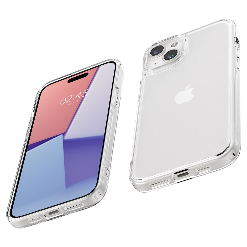 Spigen iPhone 15 Plus Ultra Hybrid Σκληρή Θήκη με Πλαίσιο Σιλικόνης - Crystal Clear