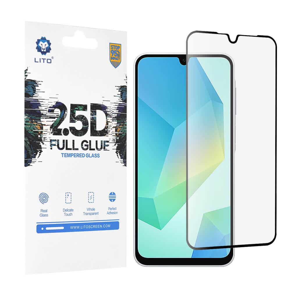 Lito Samsung Galaxy A16 4G / A16 5G 2.5D 9H Full Screen Αντιχαρακτικό Γυαλί Οθόνης - Black