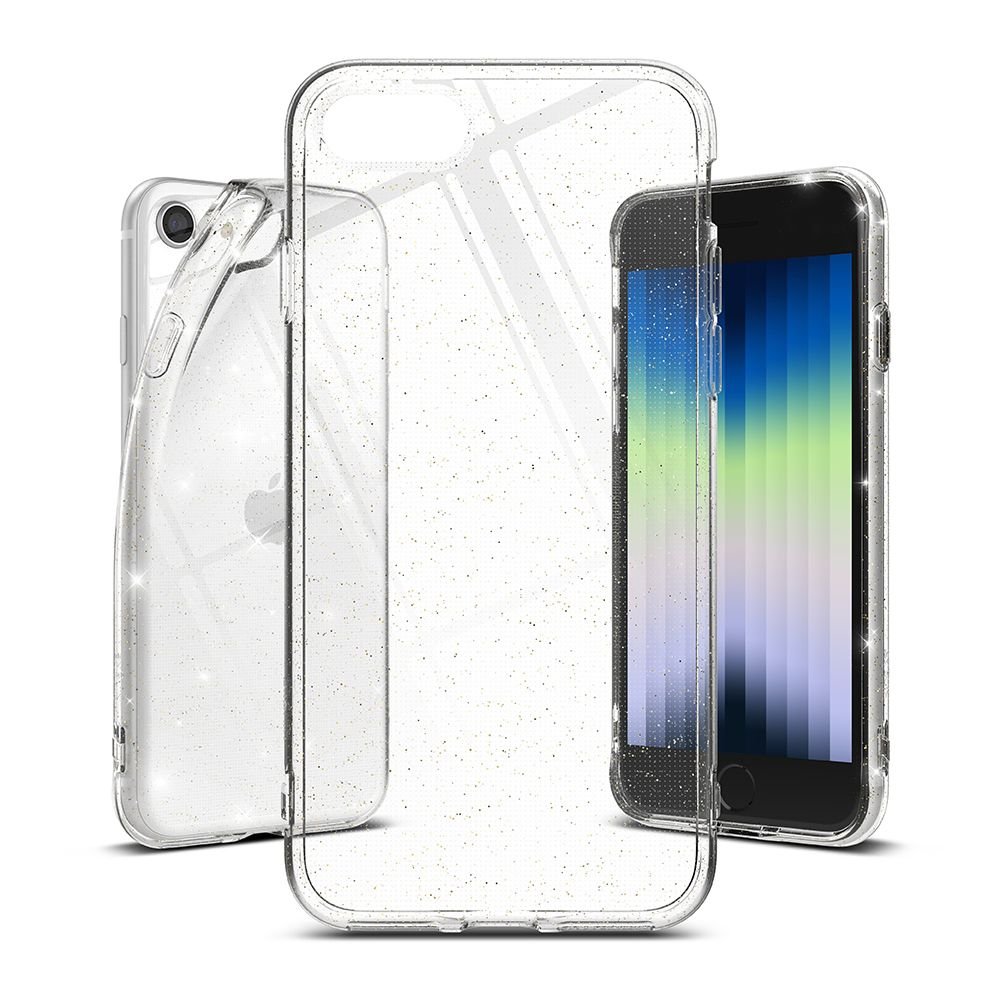 Ringke iPhone SE 2022 / SE 2020 / 7 / 8 Air Ultra - Thin TPU Case Λεπτή Θήκη Σιλικόνης - Glitter Clear