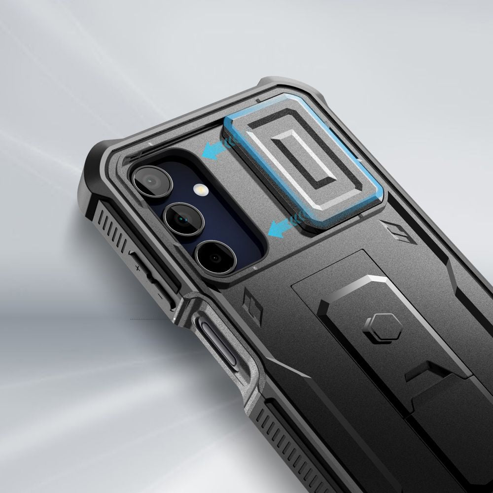 Tech - Protect Samsung Galaxy A15 4G / A15 5G Kevlar Cam+ Θήκη 360 Full Body με Προστασία για την Οθόνη και την Κάμερα και Stand - Black