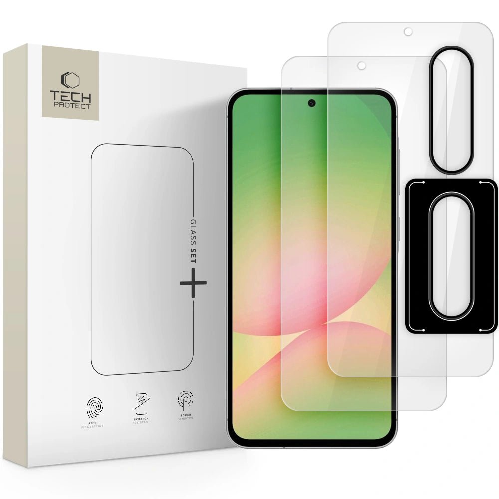 Tech - Protect Samsung Galaxy A36 5G / A56 5G Glass Set+ - Σετ με 2 Tempered Glass Αντιχαρακτικά Γυαλιά Οθόνης και 1 Αντιχαρακτικό Γυαλί για την Κάμερα - Διάφανα
