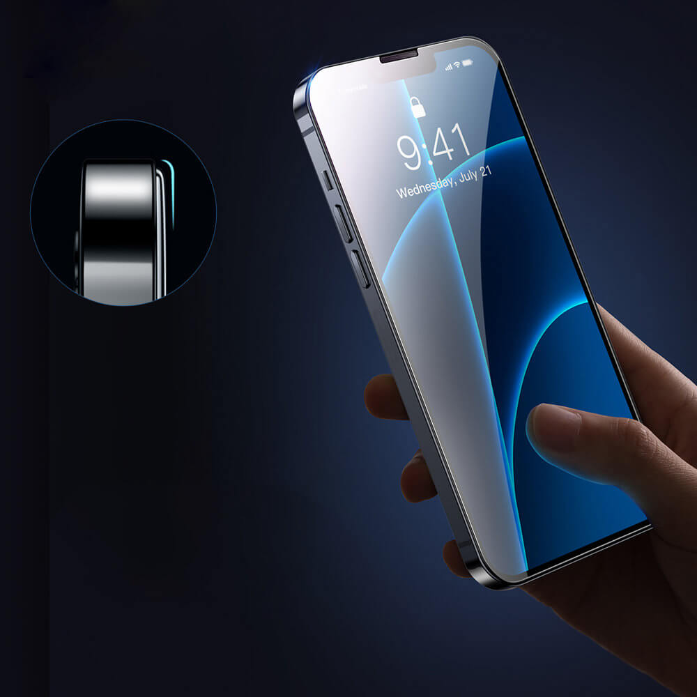 Baseus iPhone 13 Pro Max 0.3mm Ceramic Full Glass Full Screen Αντιχαρακτικό Γυαλί Οθόνης - 2 Τεμάχια - Black - SGQP030201