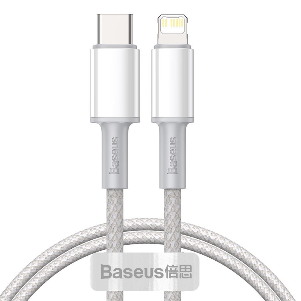 Baseus High Density PD 20W - Καλώδιο Δεδομένων και Φόρτισης Type - C to Lightning 1M - White - CATLGD - 02