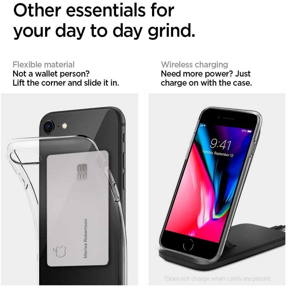 Spigen iPhone SE 2022 / SE 2020 / 7 / 8 Liquid Crystal Θήκη Σιλικόνης - Crystal Clear