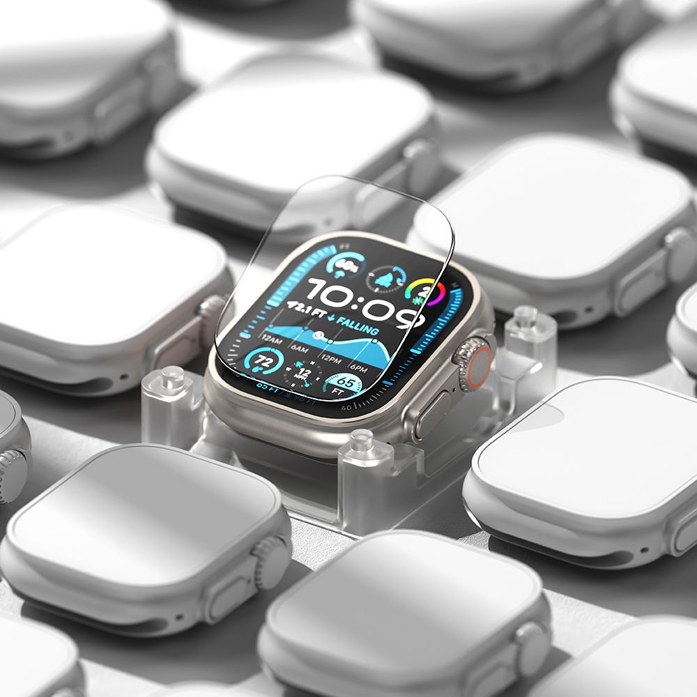 Ringke Προστασία Οθόνης Apple Watch Ultra (1/2/3) - 49mm - Easy Slide Tempered Glass 9H Αντιχαρακτικό Γυαλί Οθόνης - Διάφανο