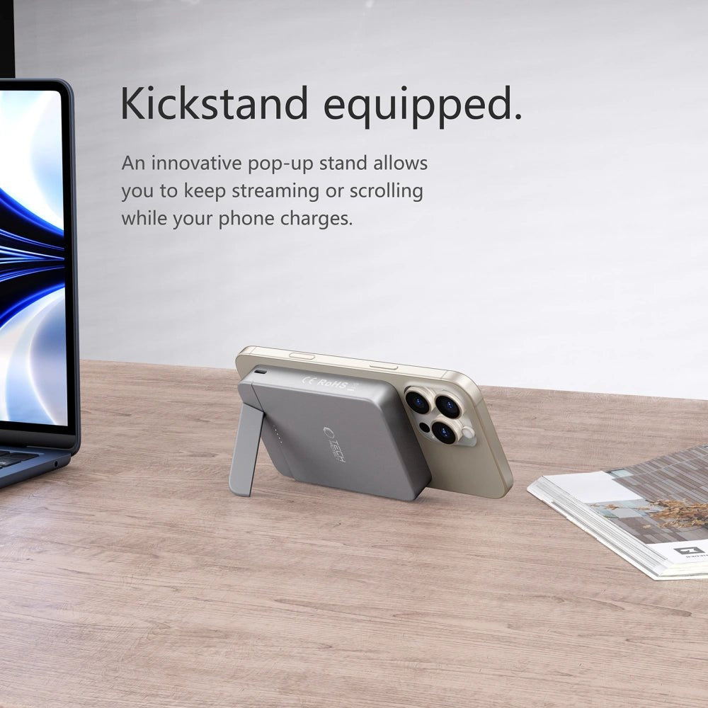 Tech - Protect PB15 Lifemag MagSafe Μαγνητικό PowerBank Κινητού 10000 mAh - Space Grey