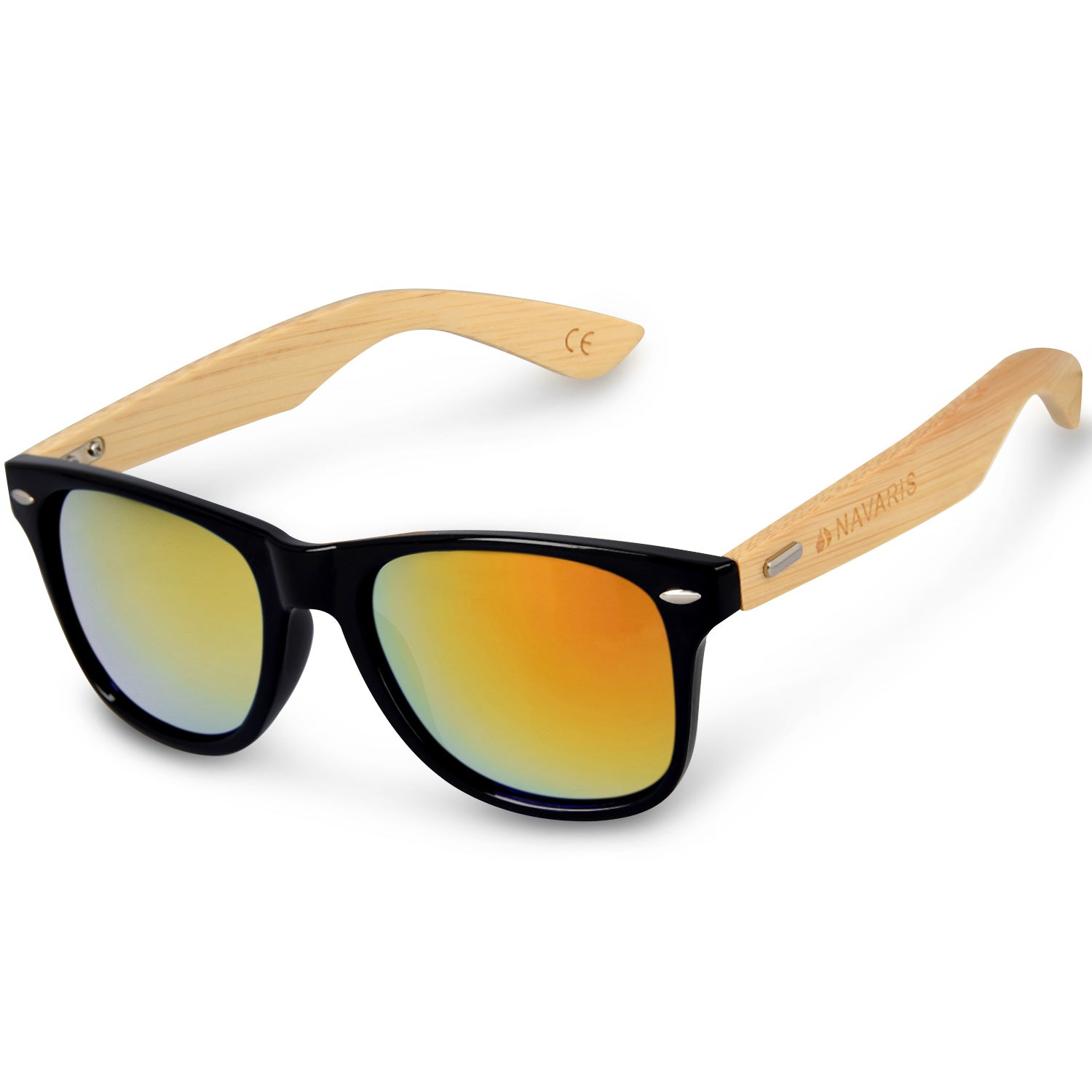 Navaris Unisex Γυαλιά Ηλίου - UV400 - Black / Light Brown - 40731.01.06