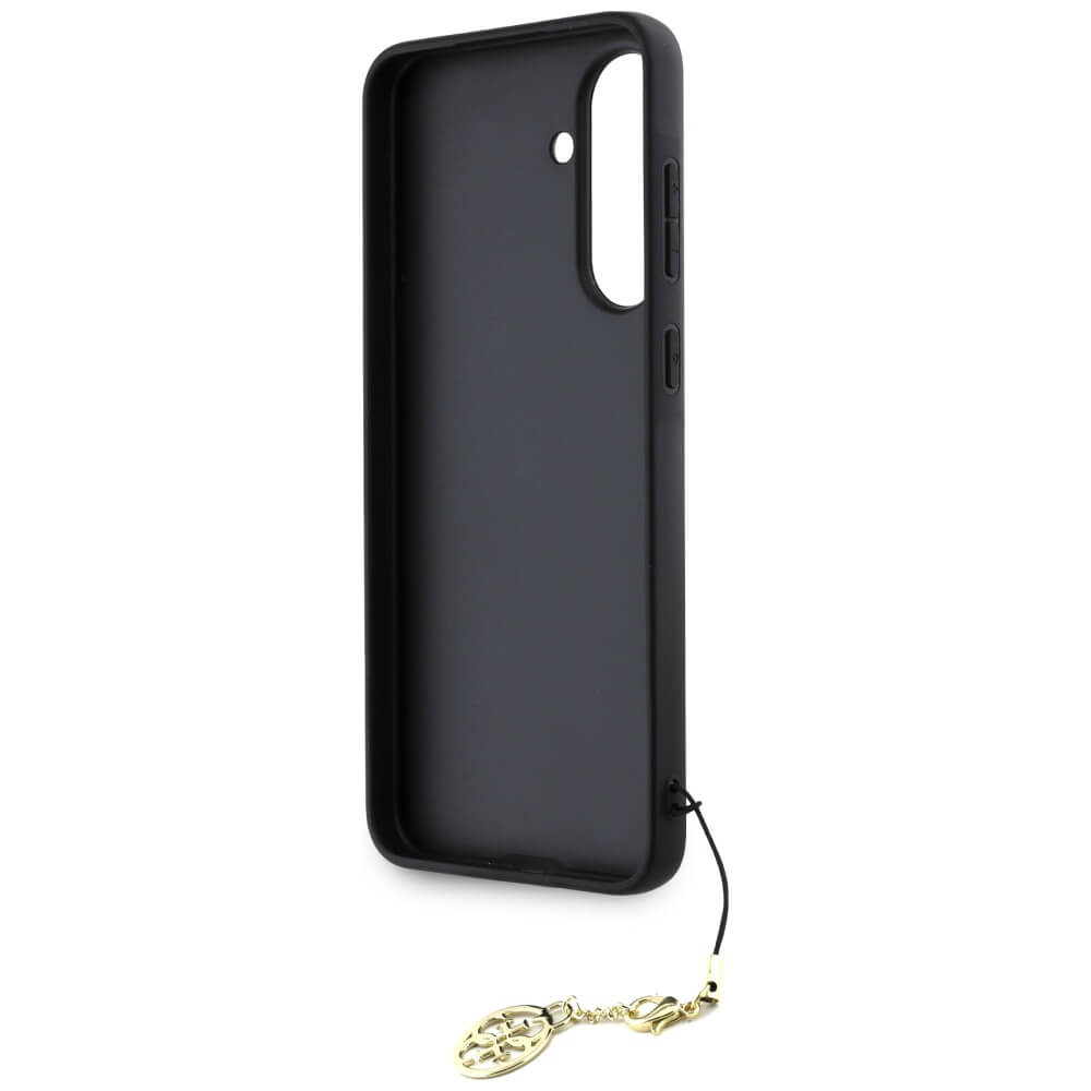 Guess Samsung Galaxy A56 5G - 4G Charms Collection - Θήκη με Επένδυση Συνθετικού Δέρματος - Black - GUHCSA56GF4GGR