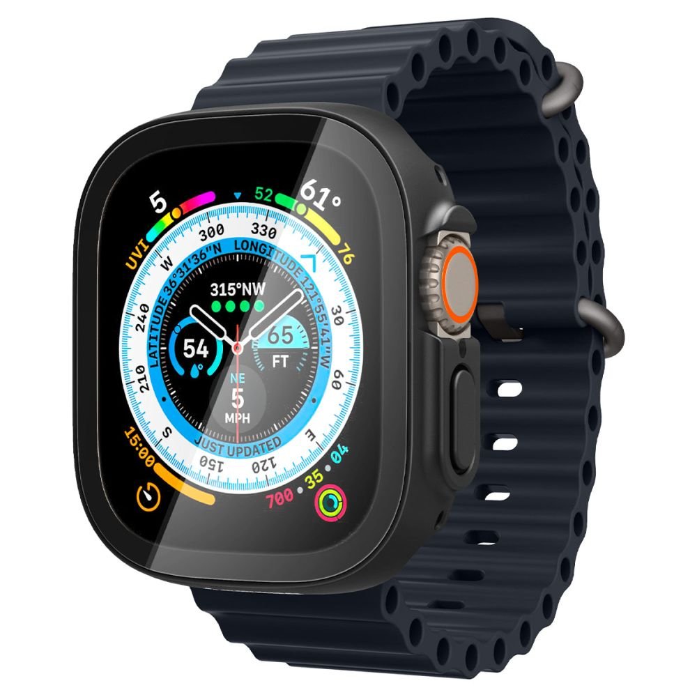 Spigen Θήκη Apple Watch Ultra (1/2/3) - 49mm Thin Fit 360 με Προστασία Οθόνης - Black