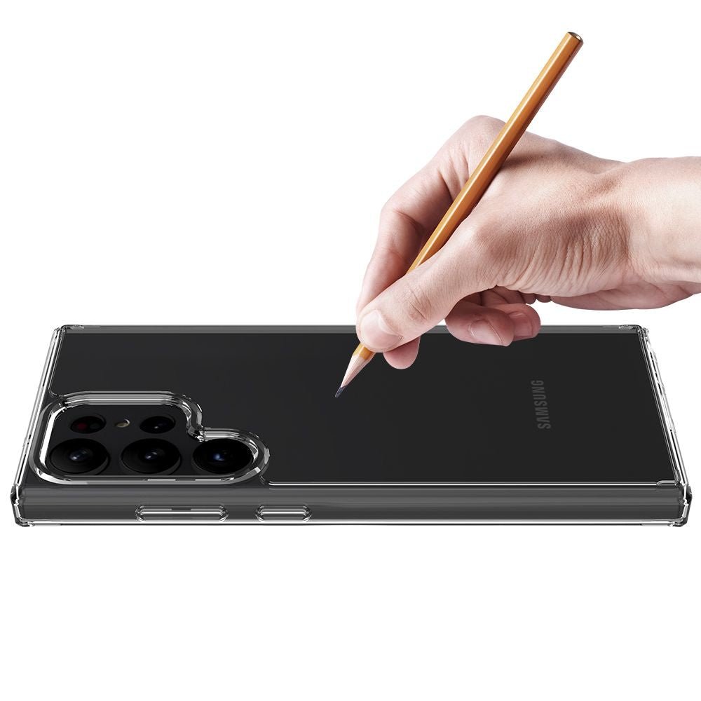 Tech - Protect Samsung Galaxy S23 Ultra Flexair Hybrid Σκληρή Θήκη με Πλαίσιο Σιλικόνης - Διάφανη