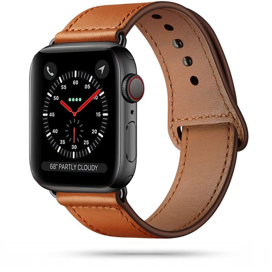Tech - Protect Λουράκι Apple Watch 8/9/10/11 - SE (1/2/3) - Ultra (1/2/3) – 44/45/46/49mm LeatherFit Δερμάτινο - Brown