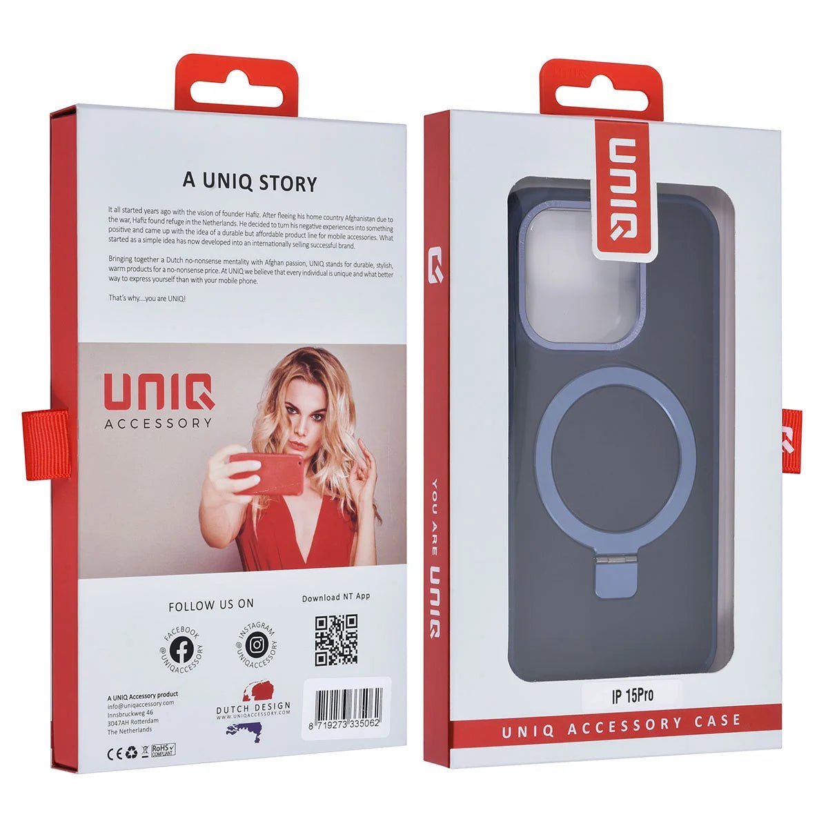 Tuniq iPhone 15 Pro - MagSafe Σκληρή Θήκη με Δαχτυλίδι Συγκράτησης - Blue