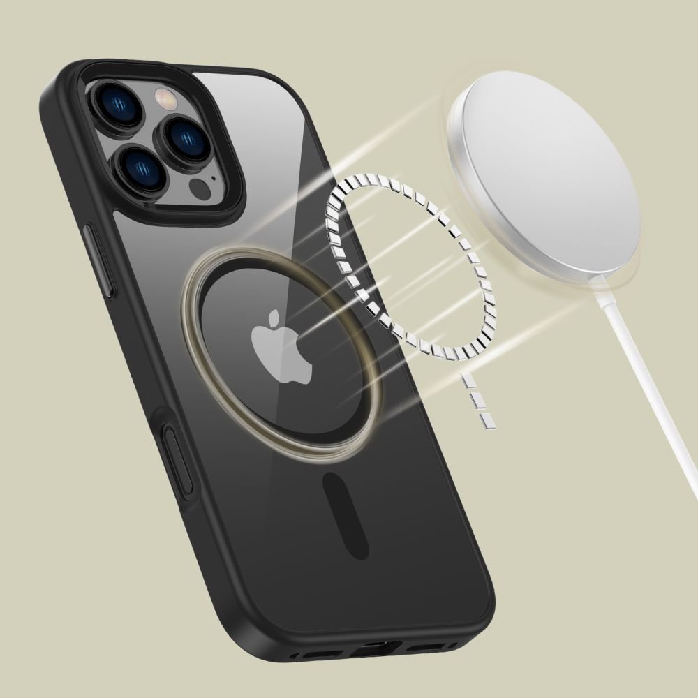 Tech - Protect iPhone 16 Pro Max MagMat Σκληρή Θήκη με Πλαίσιο Σιλικόνης και MagSafe - Black / Clear