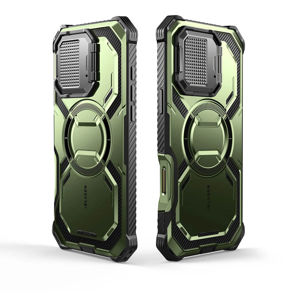 Supcase iPhone 16 Armorbox MagSafe Σκληρή Θήκη με Προστασία Οθόνης και Κάλυμμα Κάμερας / Stand - Green