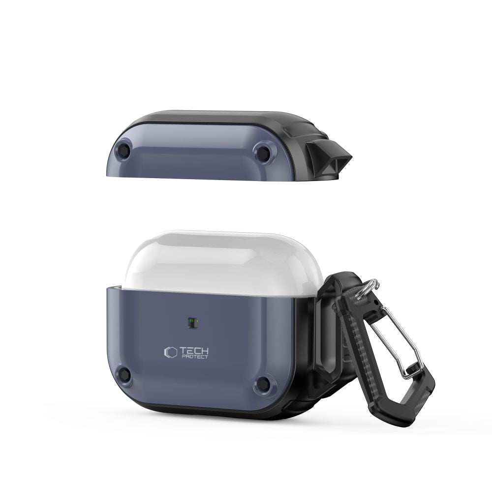 Tech - Protect AirPods Pro 1 / 2 Θήκη από Σκληρό Πλαστικό και Σιλικόνη - Rough Hook - Steel Blue