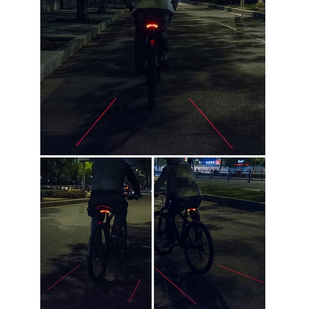 Rockbros LKWD - R1 Πίσω Φως Ποδηλάτου με Λέιζερ και Τηλεχειριστήριο - Black