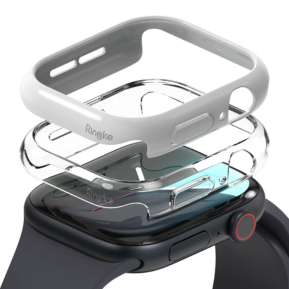 Ringke Θήκη Apple Watch 10/11 - 42mm Slim - 2 Τεμάχια - Διάφανη - Light Gray / Διάφανη