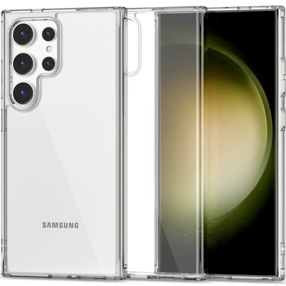 Tech - Protect Samsung Galaxy S24 Ultra Flexair Hybrid Σκληρή Θήκη με Πλαίσιο Σιλικόνης - Διάφανη