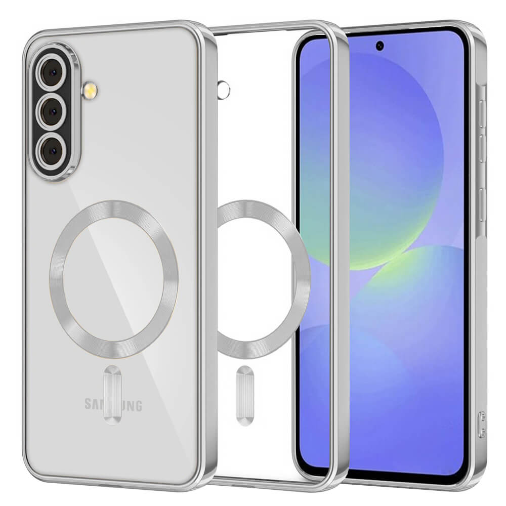 Techsuit Samsung Galaxy A36 5G / A56 5G - Luxury Crystal MagSafe - Θήκη Σιλικόνης - Silver