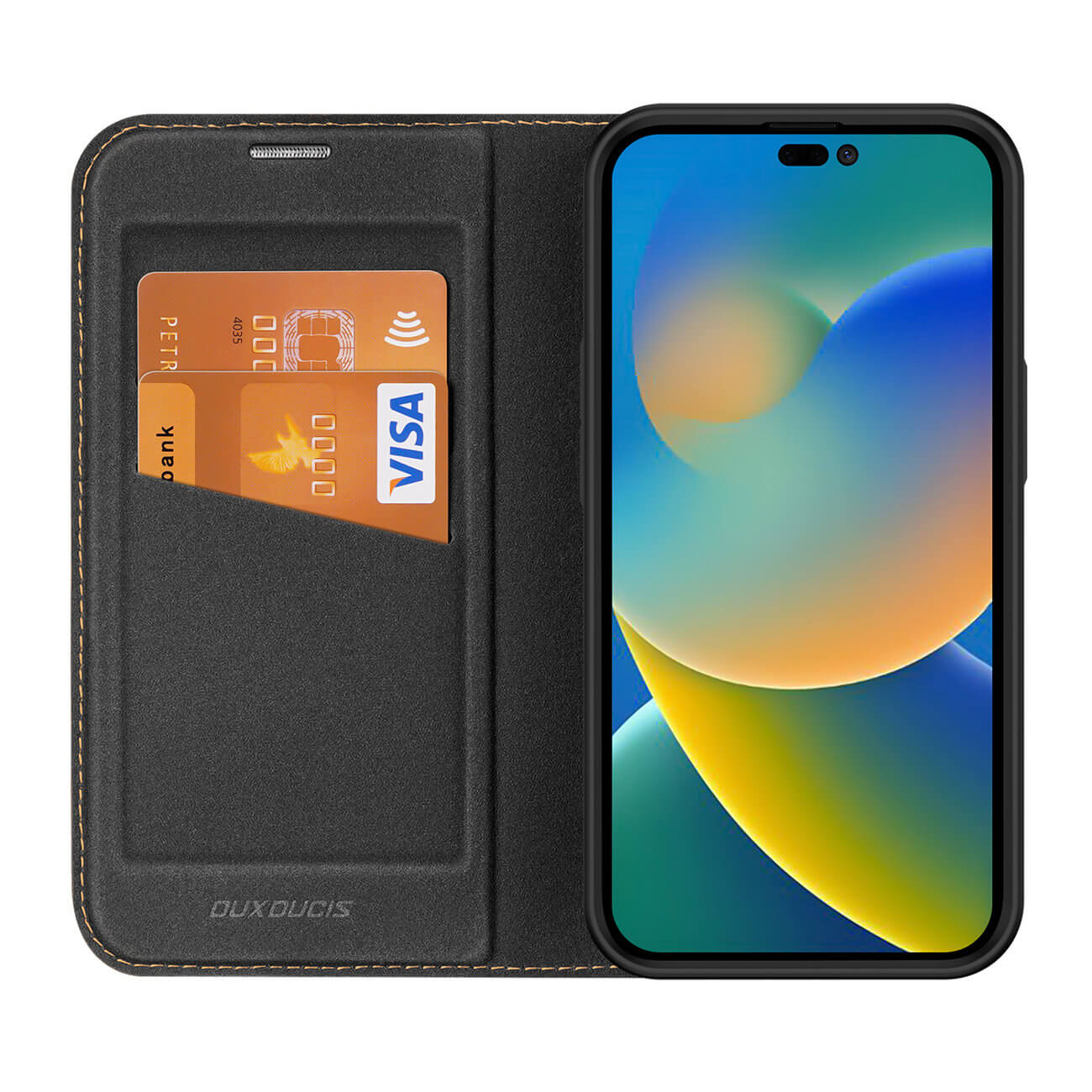 Dux Ducis iPhone 14 Pro Max Skin X2 Flip Stand Case Θήκη Βιβλίο - Black