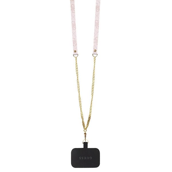 Guess iPhone 15 Plus - Crossbody 4G Metal Logo Θήκη με Επένδυση Συνθετικού Δέρματος και Λουράκι - Pink - GUHCP15MP4TDSCPP