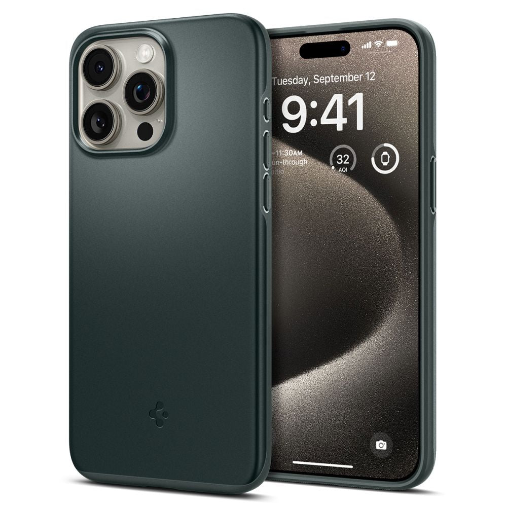 Spigen iPhone 15 Pro Max Thin Fit Σκληρή Θήκη - Abyss Green