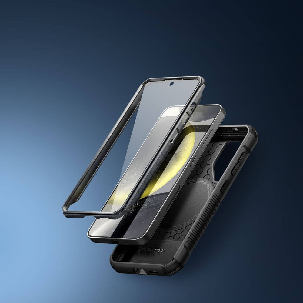 Tech - Protect Samsung Galaxy S24+ Kevlar MagSafe+ Σκληρή Θήκη με Προστασία για την Οθόνη και Stand - Black