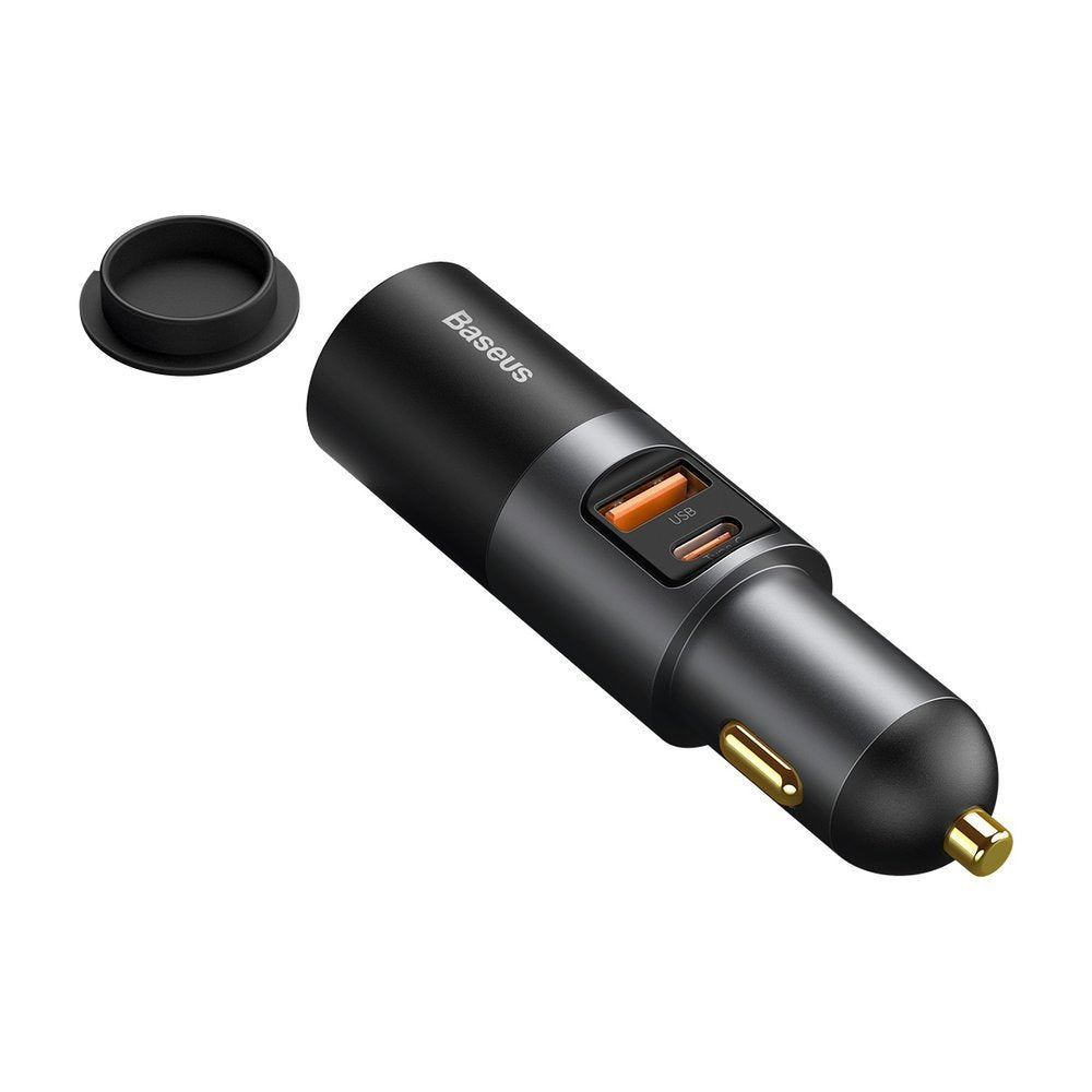 Baseus Share Together 120W Φορτιστής Αυτοκινήτου Γρήγορης Φόρτισης με 1 Θύρα USB και 1 Θύρα Type - C - Grey - CCBT - C0G