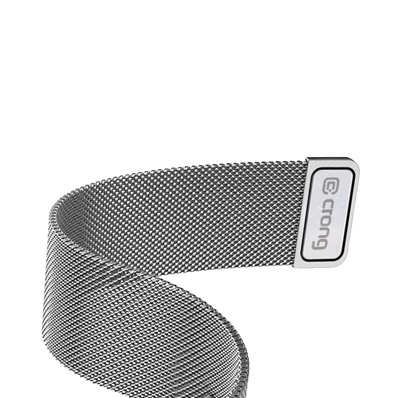 Crong Λουράκι Apple Watch 4/5/6/7/8/9/10/11 - SE (1/2/3) - ULTRA (1/2/3) - 44/45/46/49mm από Ανοξείδωτο Ατσάλι - Milano Steel - Silver