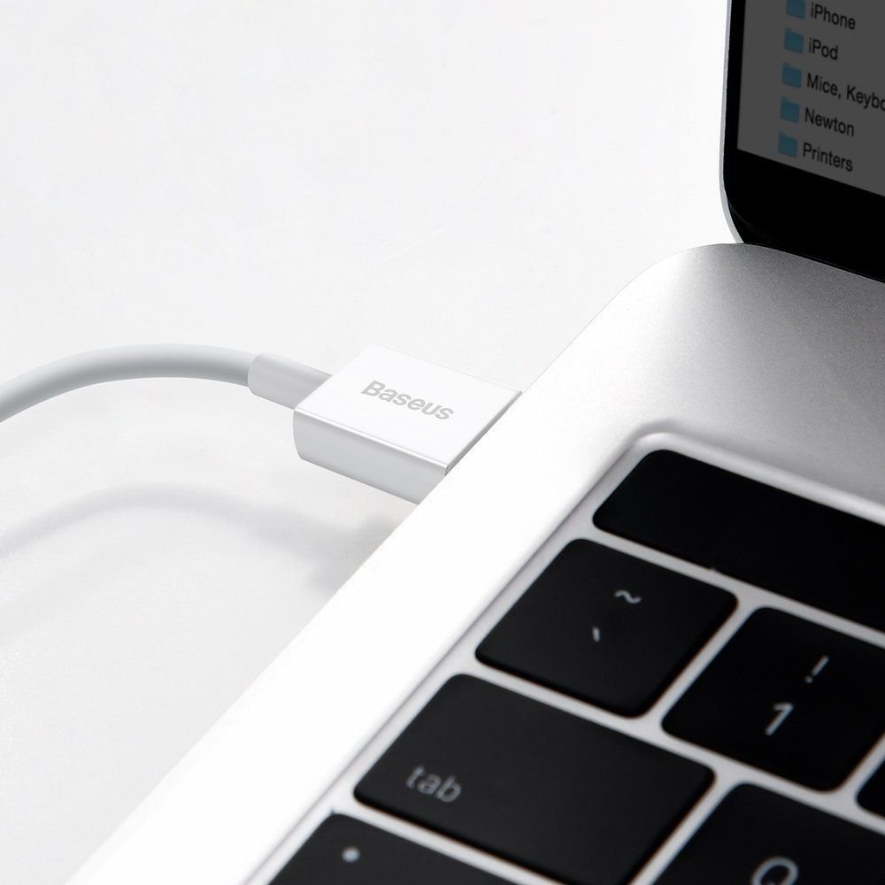 Baseus Superior Series Cable Lightning 2.4A - Καλώδιο Δεδομένων και Φόρτισης Lightning 1M - White - CALYS - A02