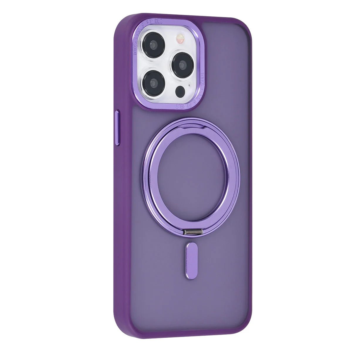 Tuniq iPhone 15 Pro Max - Σκληρή MagSafe Θήκη με Περιστρεφόμενο Δαχτυλίδι Συγκράτησης - Μοβ