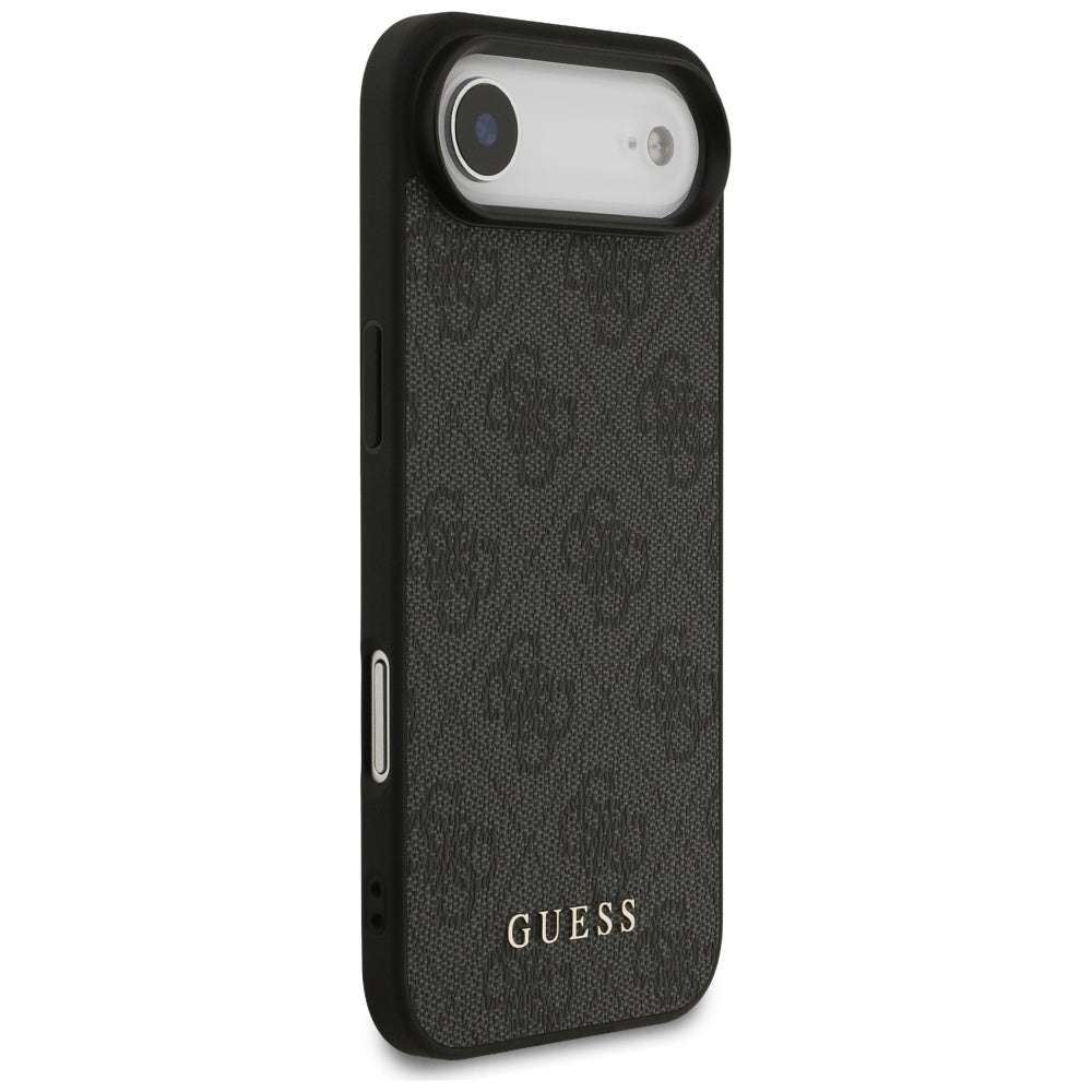 Guess iPhone Air - 4G Classic - Σκληρή Θήκη με Πλαίσιο Σιλικόνης και Επένδυση Συνθετικού Δέρματος - Black - GUHCP17MG4GFGR