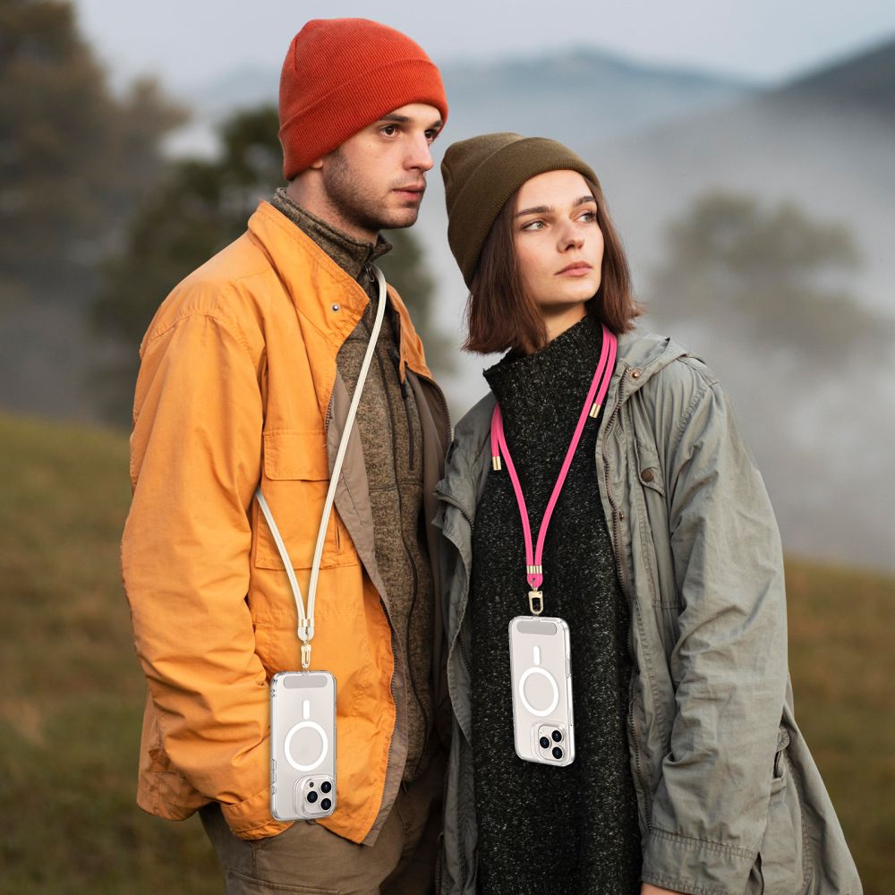 Tech - Protect C7S Rope CrossBody Strap - Universal Λουράκι για Θήκη Κινητού - Beige / Gold