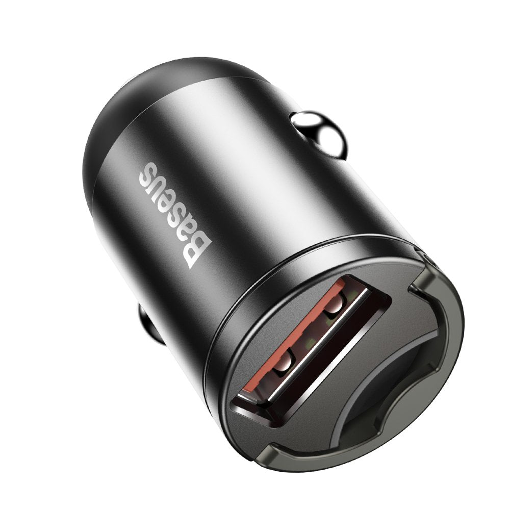 Baseus Tiny Star Mini Car Charger - Φορτιστής Αυτοκινήτου Γρήγορης Φόρτισης 30W με 1 Θύρα USB - Grey - VCHX - A0G