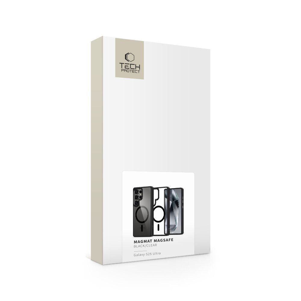 Tech - Protect Samsung Galaxy S25 Ultra MagMat Σκληρή Θήκη με Πλαίσιο Σιλικόνης και MagSafe - Black / Διάφανη
