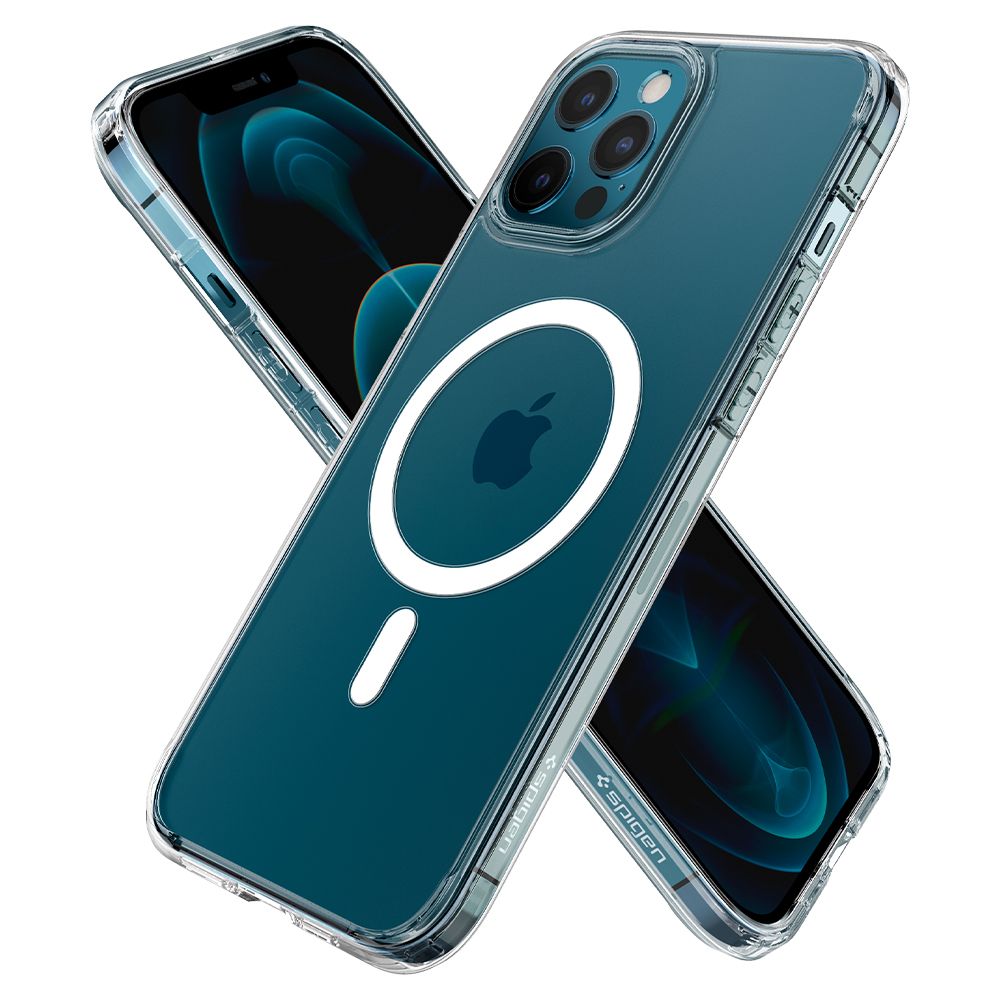 Spigen iPhone 12 / iPhone 12 Pro Ultra Hybrid Mag Σκληρή Θήκη με Πλαίσιο Σιλικόνης Και MagSafe - White / Διάφανη