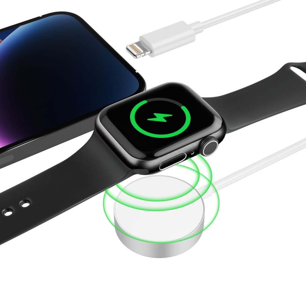 Tech - Protect UltraBoost 2in1 Μαγνητική Βάση Φόρτισης για Apple Watch με Καλώδιο USB to Lightning για iPhone - 1.5m - White