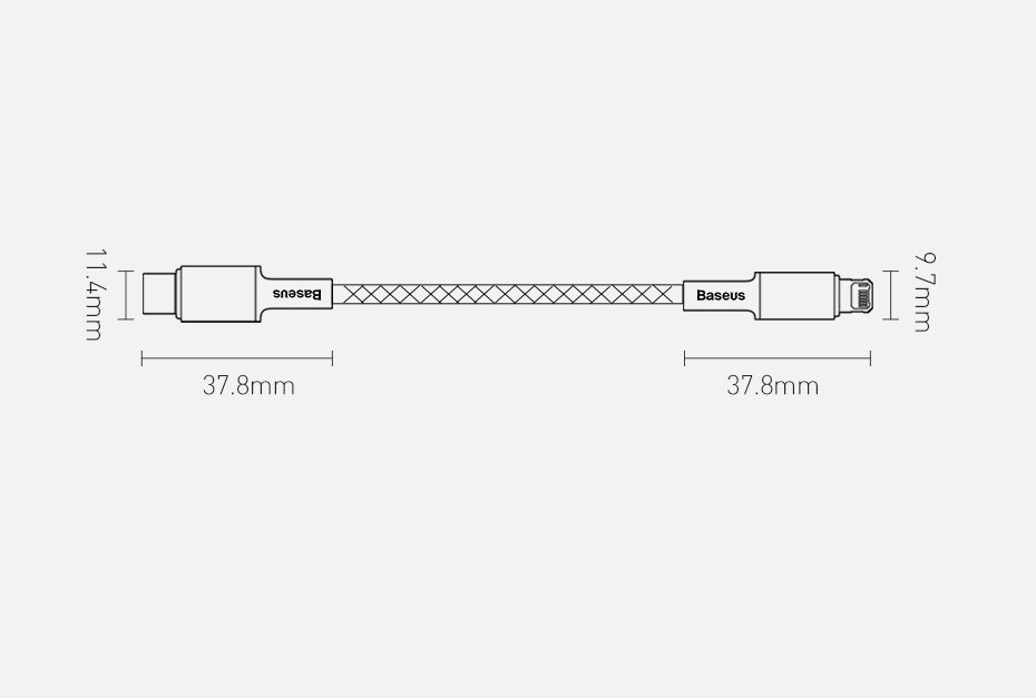 Baseus High Density PD 20W - Καλώδιο Δεδομένων και Φόρτισης Type - C to Lightning 2M - Black - CATLGD - A01