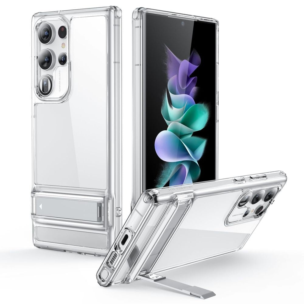 ESR Samsung Galaxy S23 Ultra - Air Shield Boost Σκληρή Θήκη με Πλαίσιο Σιλικόνης και Stand - Διάφανη