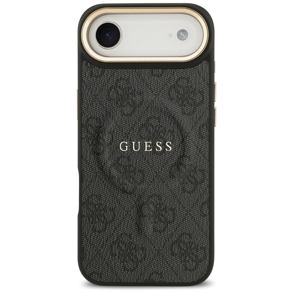 Guess iPhone Air - 4G PU Classic Logo MagSafe - Σκληρή Θήκη με Πλαίσιο Σιλικόνης και Επένδυση Οικολογικού Δέρματος - Black - GUHMP17MP4MSEGCK