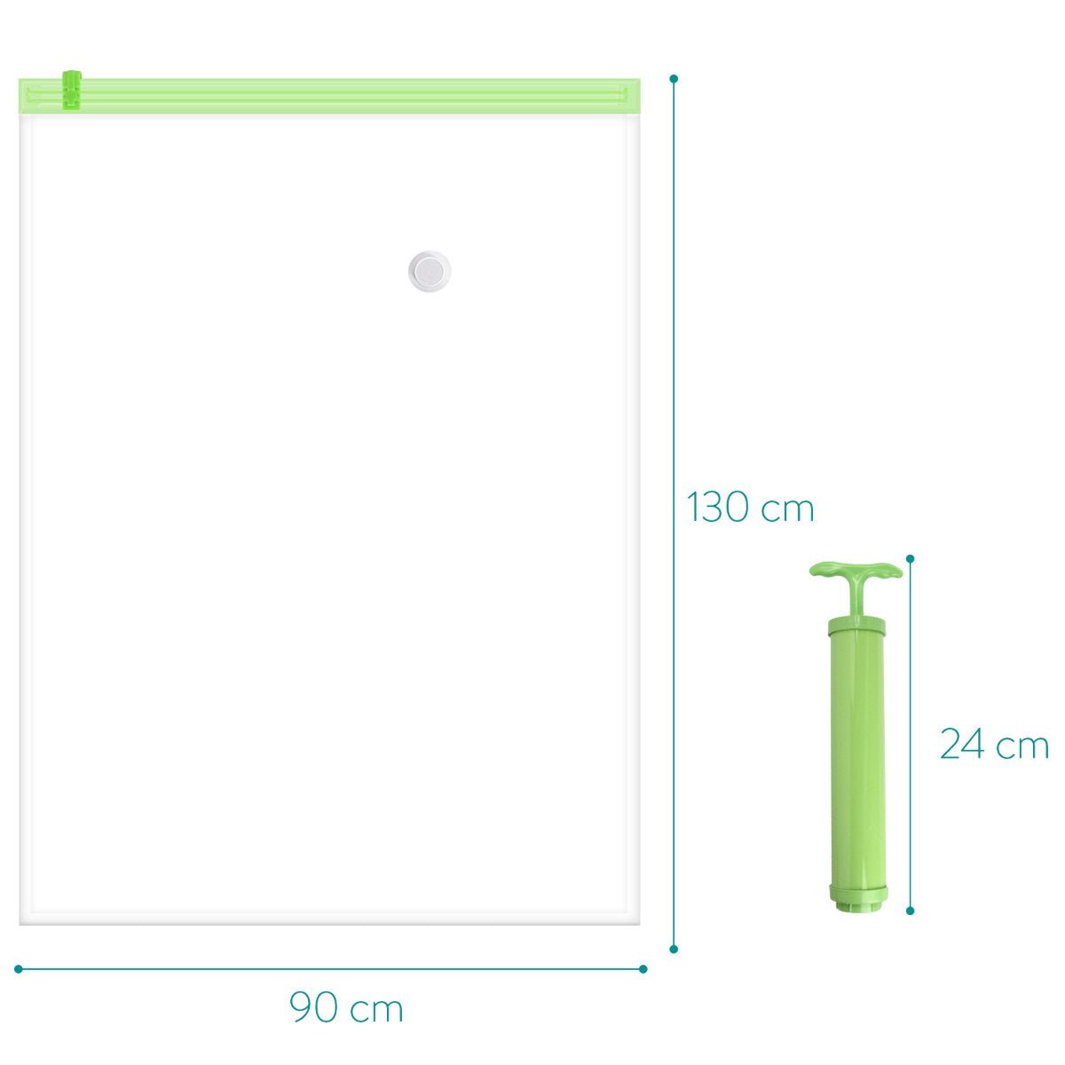 Navaris 6x Vacuum Storage Bags Σετ με 6 Επαναχρησιμοποιούμενες Σακούλες Αποθήκευσης με Αντλία - 45277.01