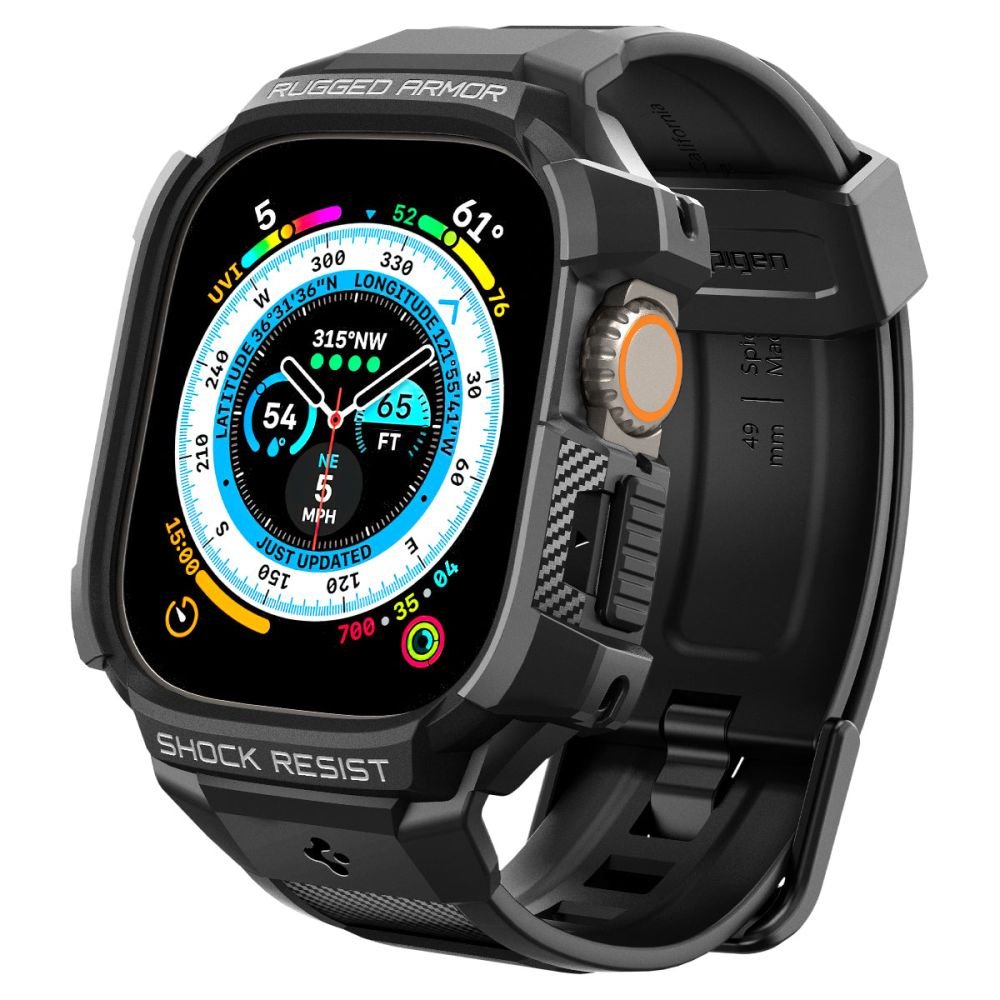 Spigen Λουράκι Apple Watch Ultra (1/2/3) - 49mm Rugged Armor Pro - Black