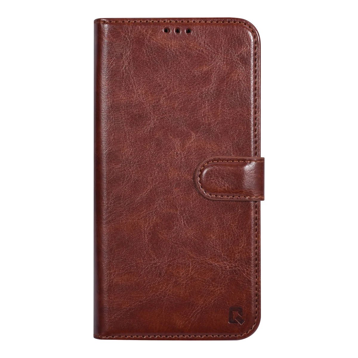 Tuniq iPhone 15 Pro Max - Θήκη Πορτοφόλι Stand από Δερματίνη - Καφέ