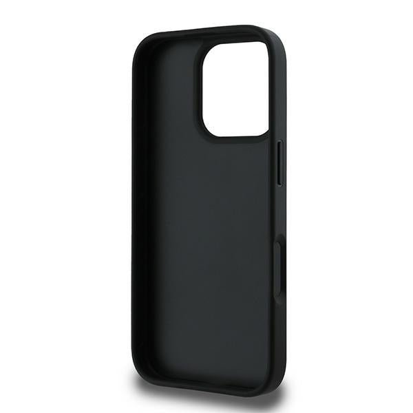 Guess iPhone 16 Pro - 4G Big Logo - Θήκη με Επένδυση Συνθετικού Δέρματος - Black - GUHCP16L4GMGGR