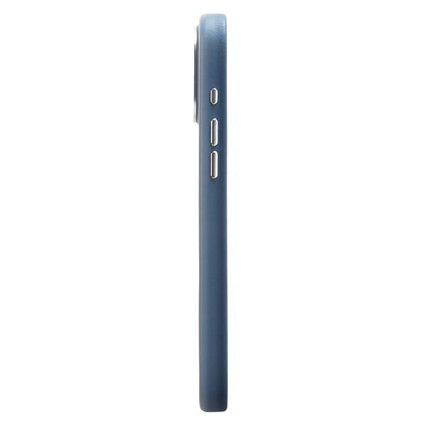 Uniq iPhone 15 Pro Coehl Muse Σκληρή Θήκη MagSafe με Επένδυση Συνθετικού Δέρματος και Λουράκι - Sapphire Blue