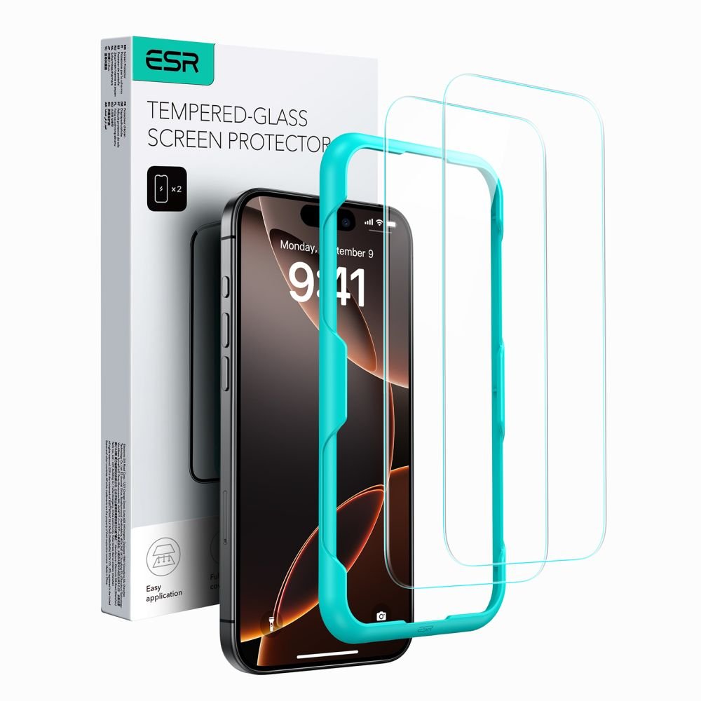 ESR iPhone 16 Tempered Glass 9H 0.3mm Αντιχαρακτικό Γυαλί Οθόνης - 2 Τεμάχια - Διάφανα