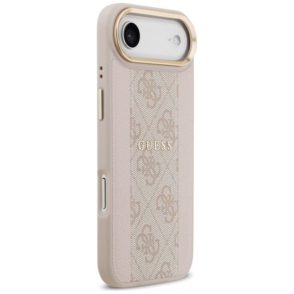 Guess iPhone Air - 4G Stripe MagSafe - Θήκη με Επένδυση Συνθετικού Δέρματος - Pink - GUHMP17MPG4SEMCP